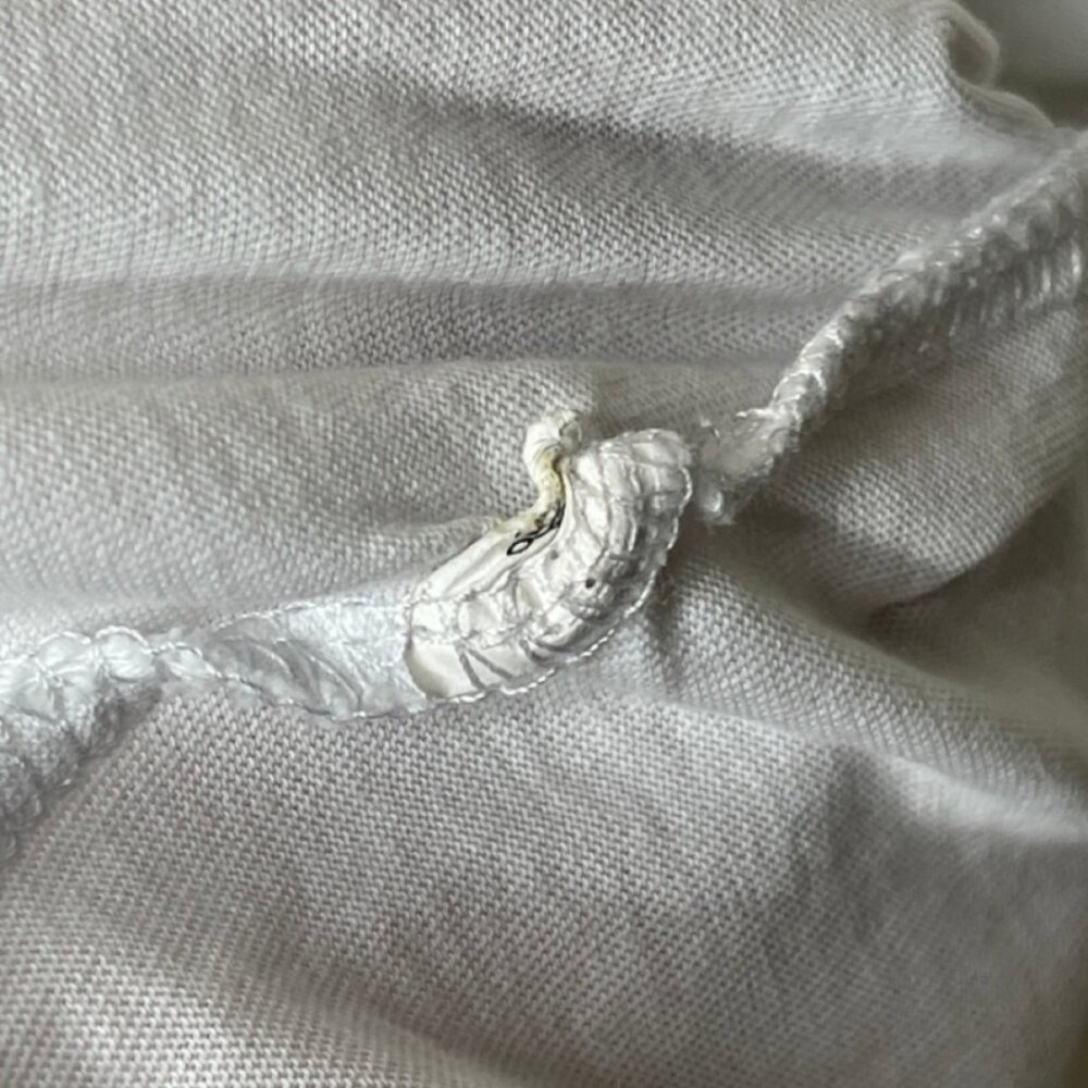 ZARA | White Short Sleeve Cropped Tie Front Top | Size L - Picture 8 of 10